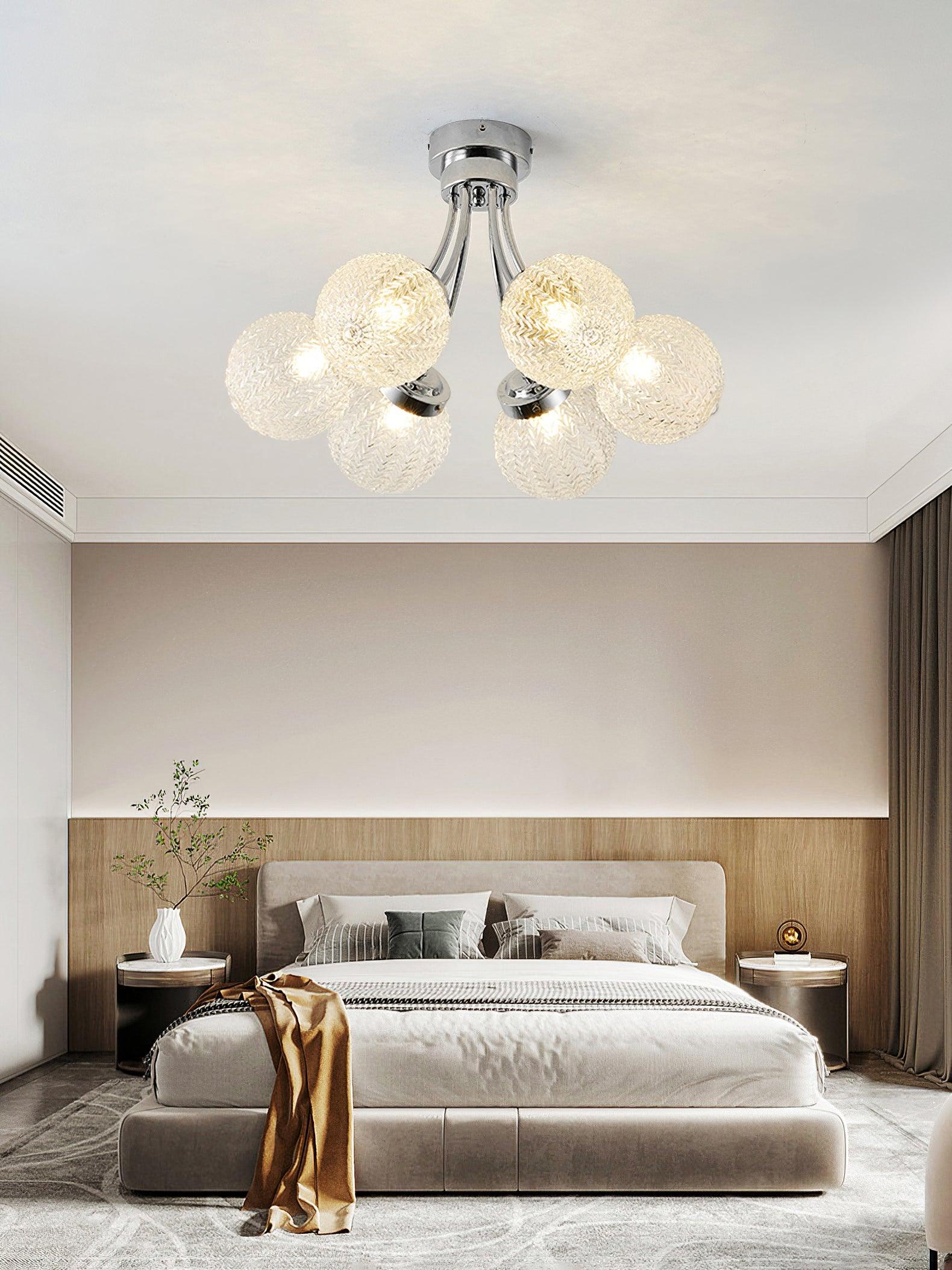 Carved Glass Ceiling Lamp - Image 13