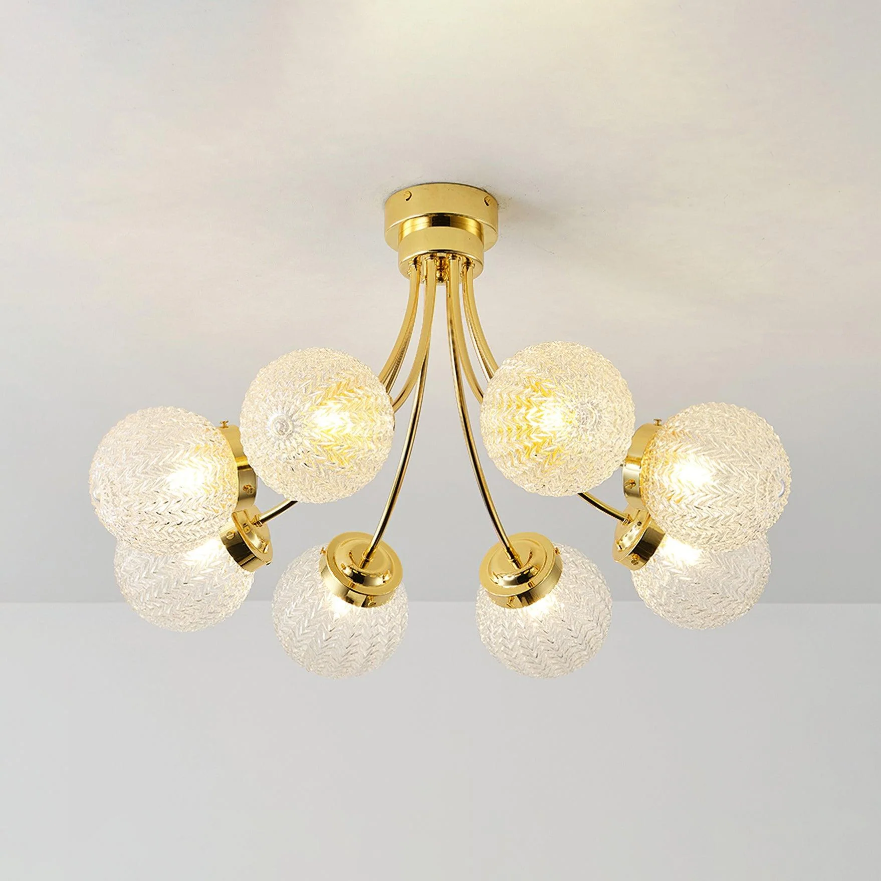 Carved Glass Ceiling Lamp - Image 22