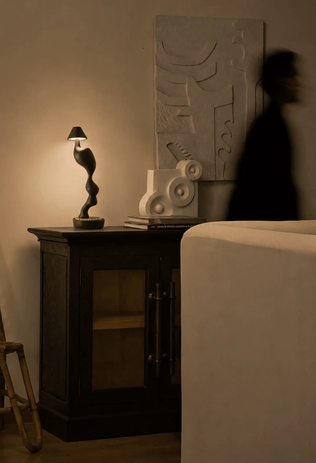 Carved Wood Cordless Table Lamp - Image 20