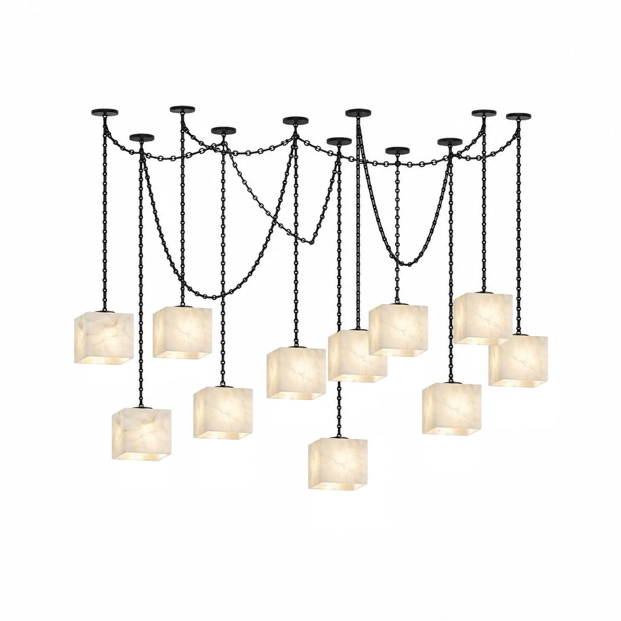 Cascade Chain Cube Chandelier - Image 14