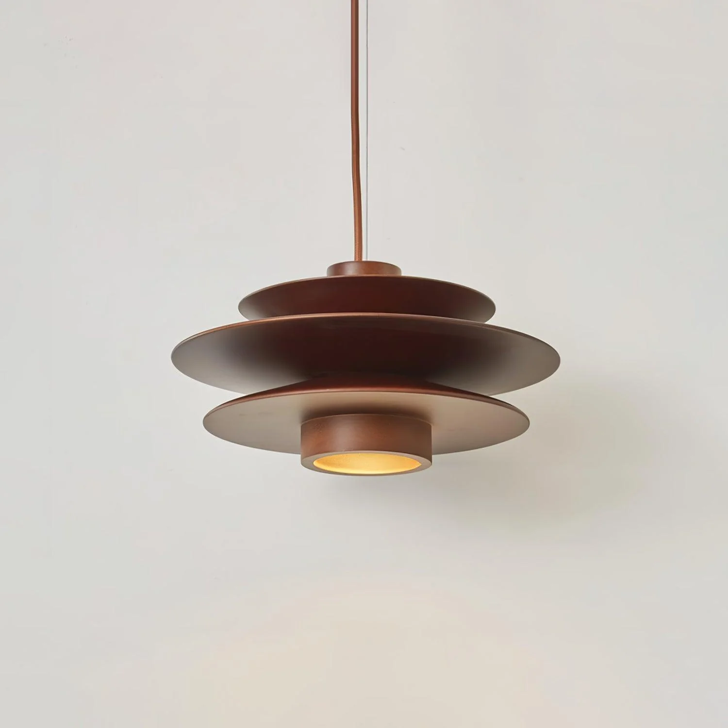 Cascade Wooden Disc Swag Pendant Lamp - Image 14