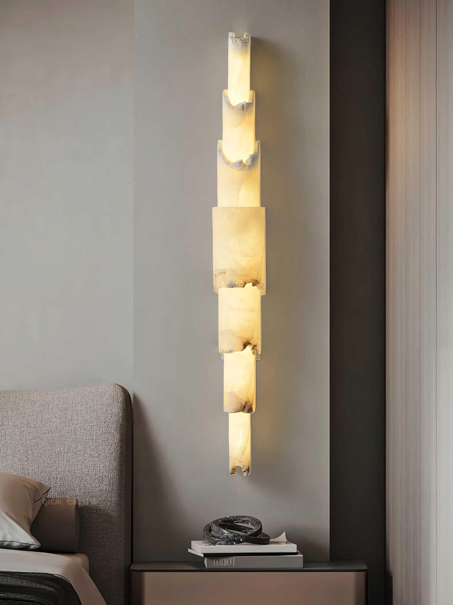 Cascading Alabaster Wall Sconce - Image 5