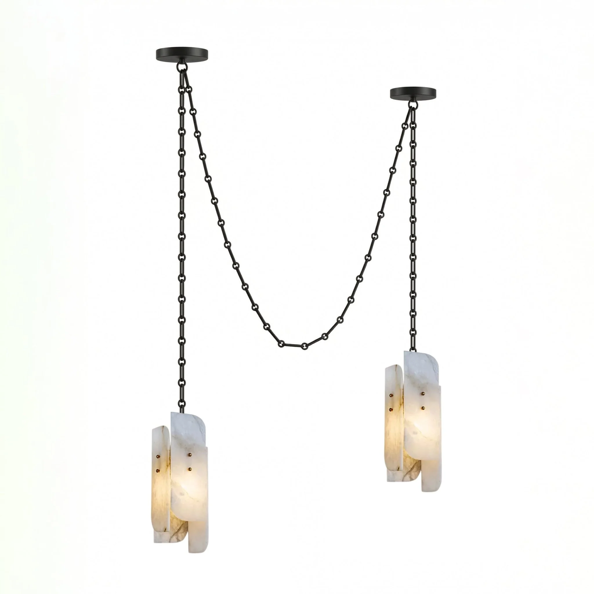 Cascading Chain Cluster Chandelier - Image 15