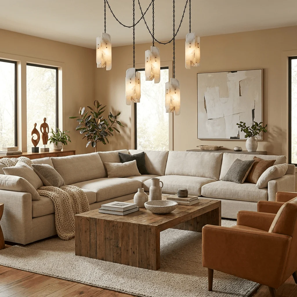 Cascading Chain Cluster Chandelier - Image 6