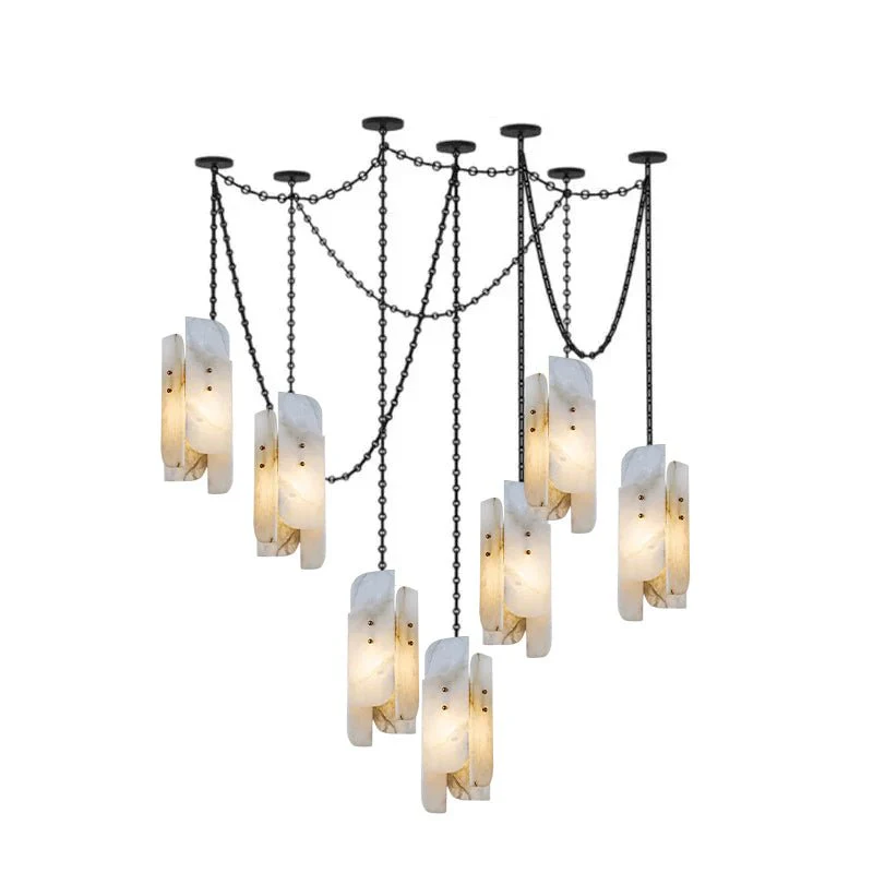 Cascading Chain Cluster Chandelier - Image 7