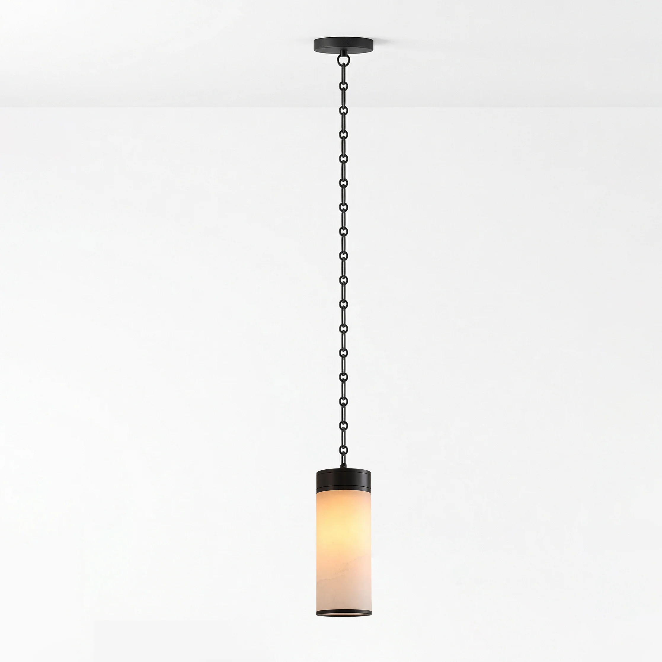 Cascading Chain Cylinder Chandelier - Image 10