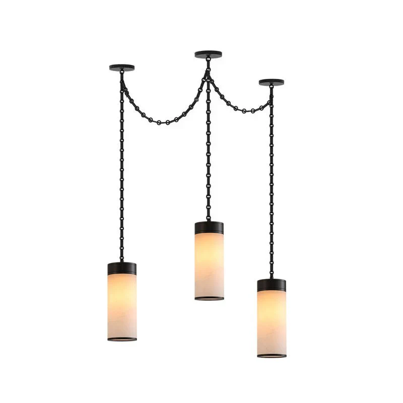 Cascading Chain Cylinder Chandelier - Image 16