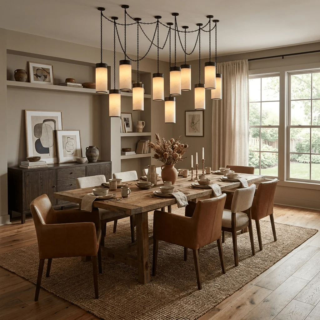 Cascading Chain Cylinder Chandelier - Image 19