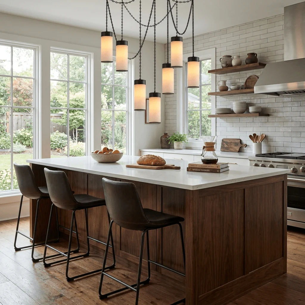Cascading Chain Cylinder Chandelier - Image 3