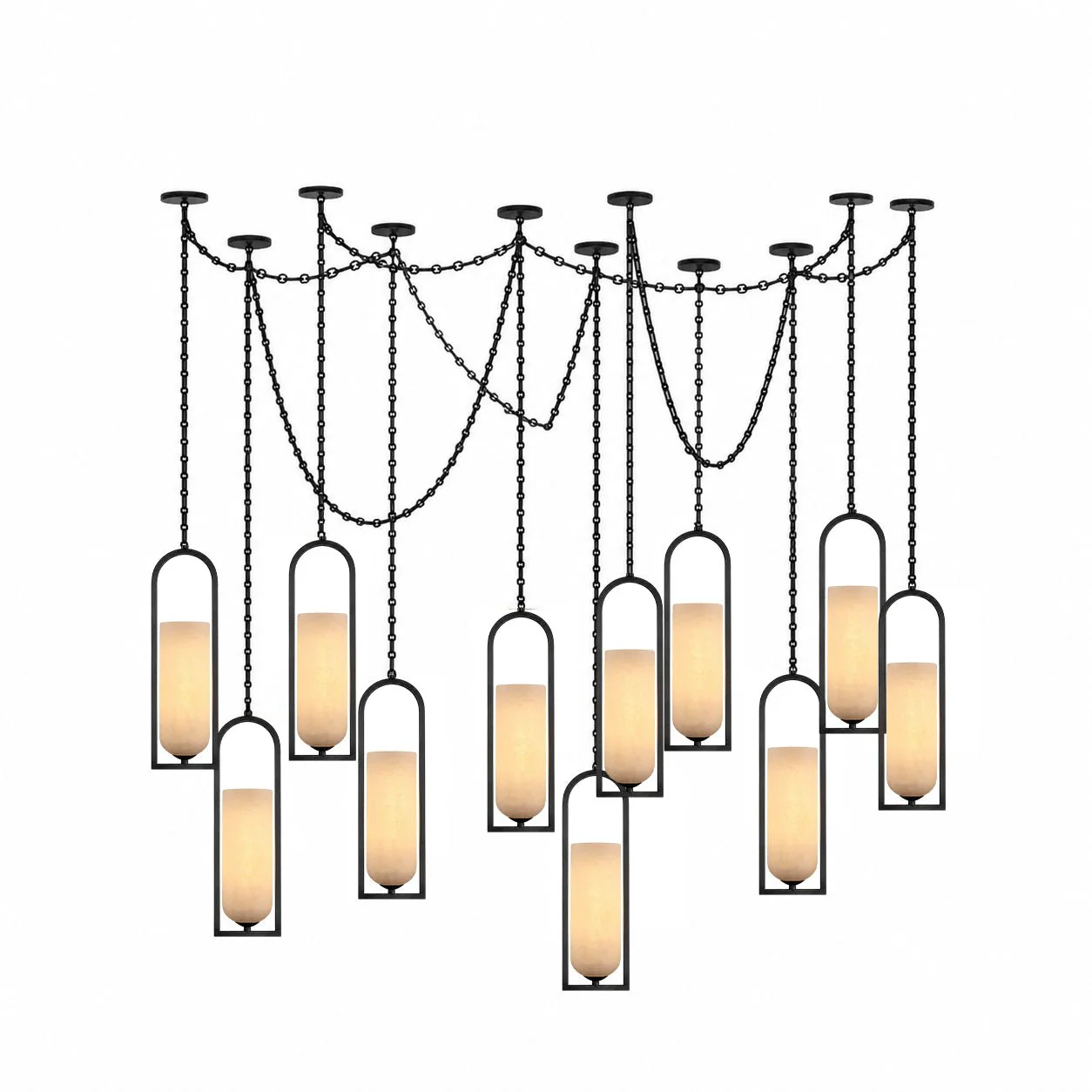 Cascading Chain Lantern Chandelier - Image 16