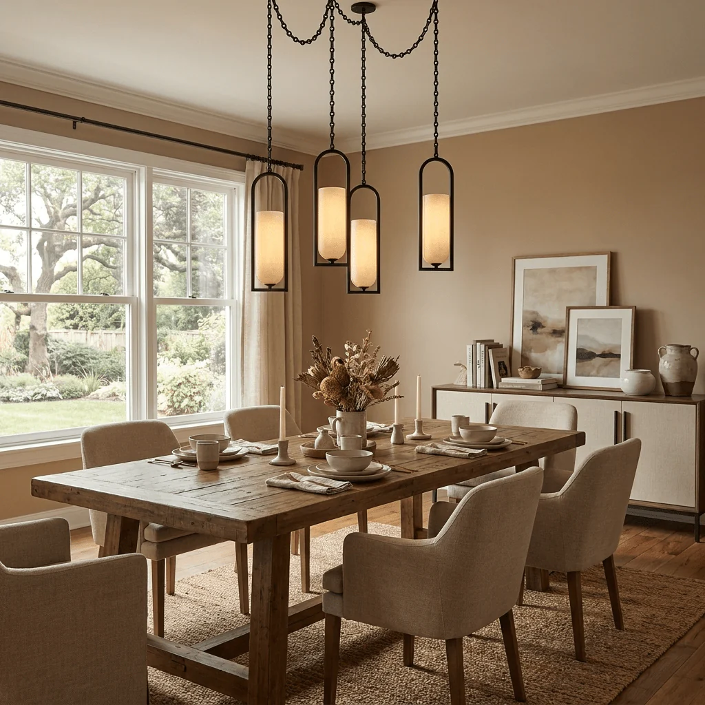 Cascading Chain Lantern Chandelier - Image 4