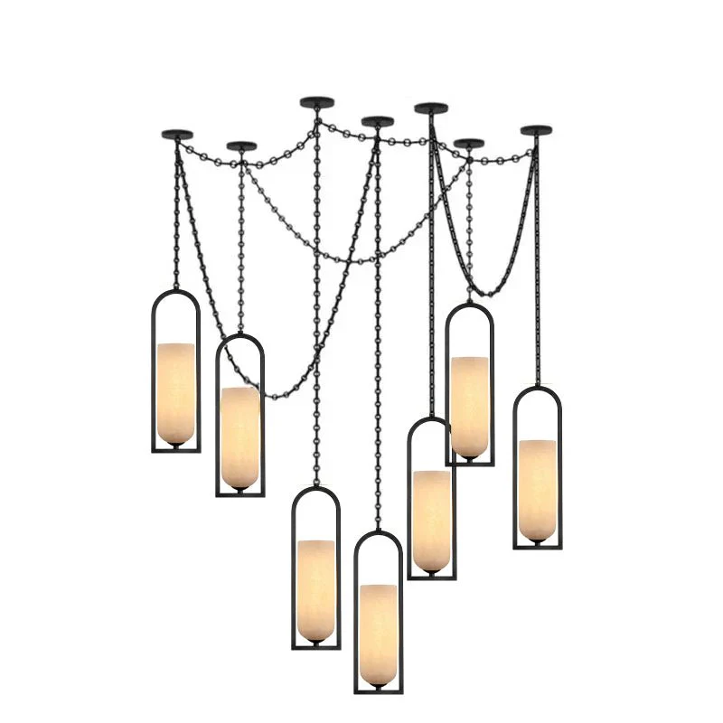 Cascading Chain Lantern Chandelier - Image 8