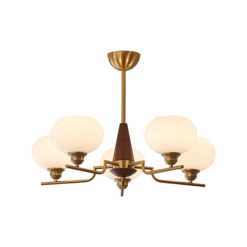 Celeste Sphere Walnut Chandelier - Image 24