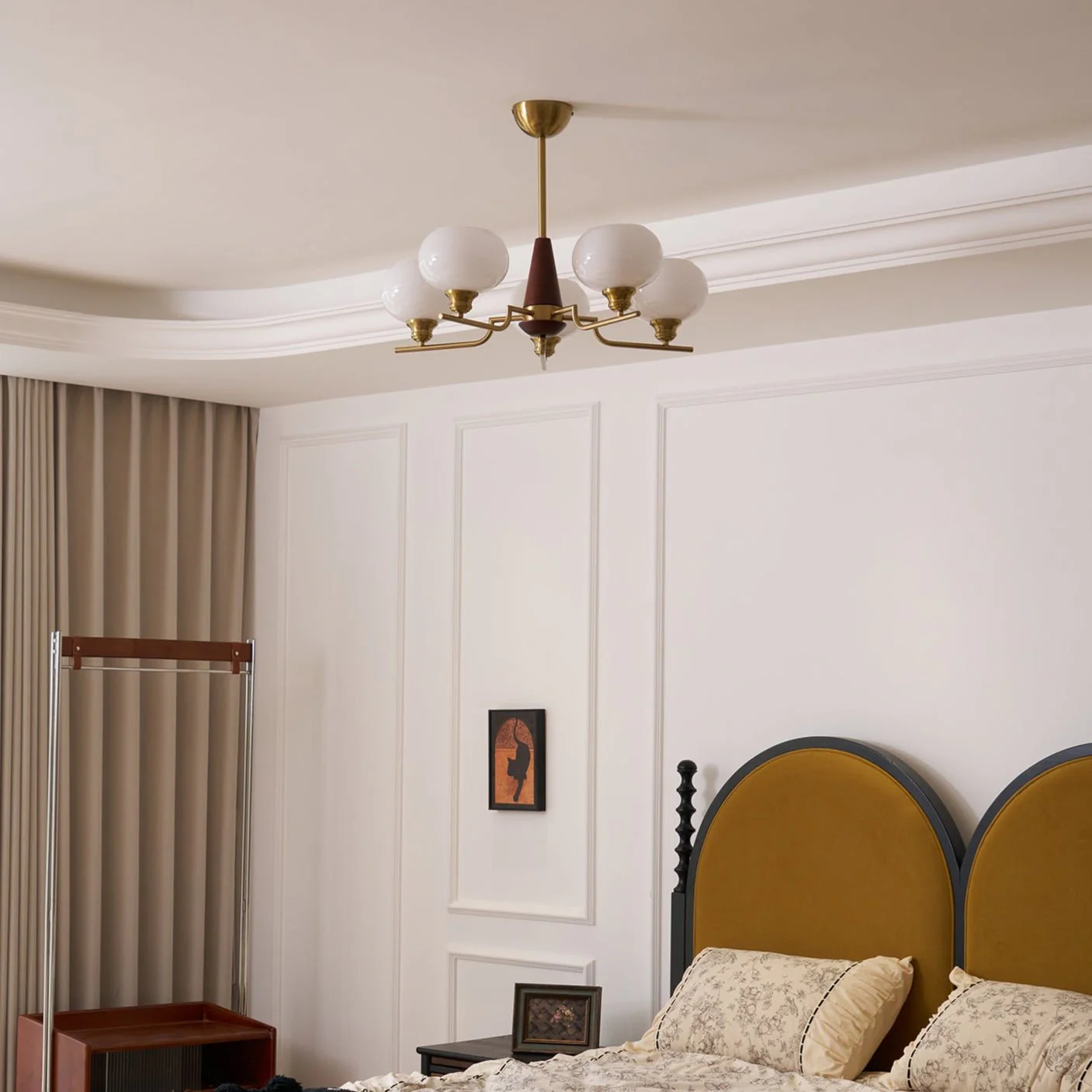 Celeste Sphere Walnut Chandelier - Image 31