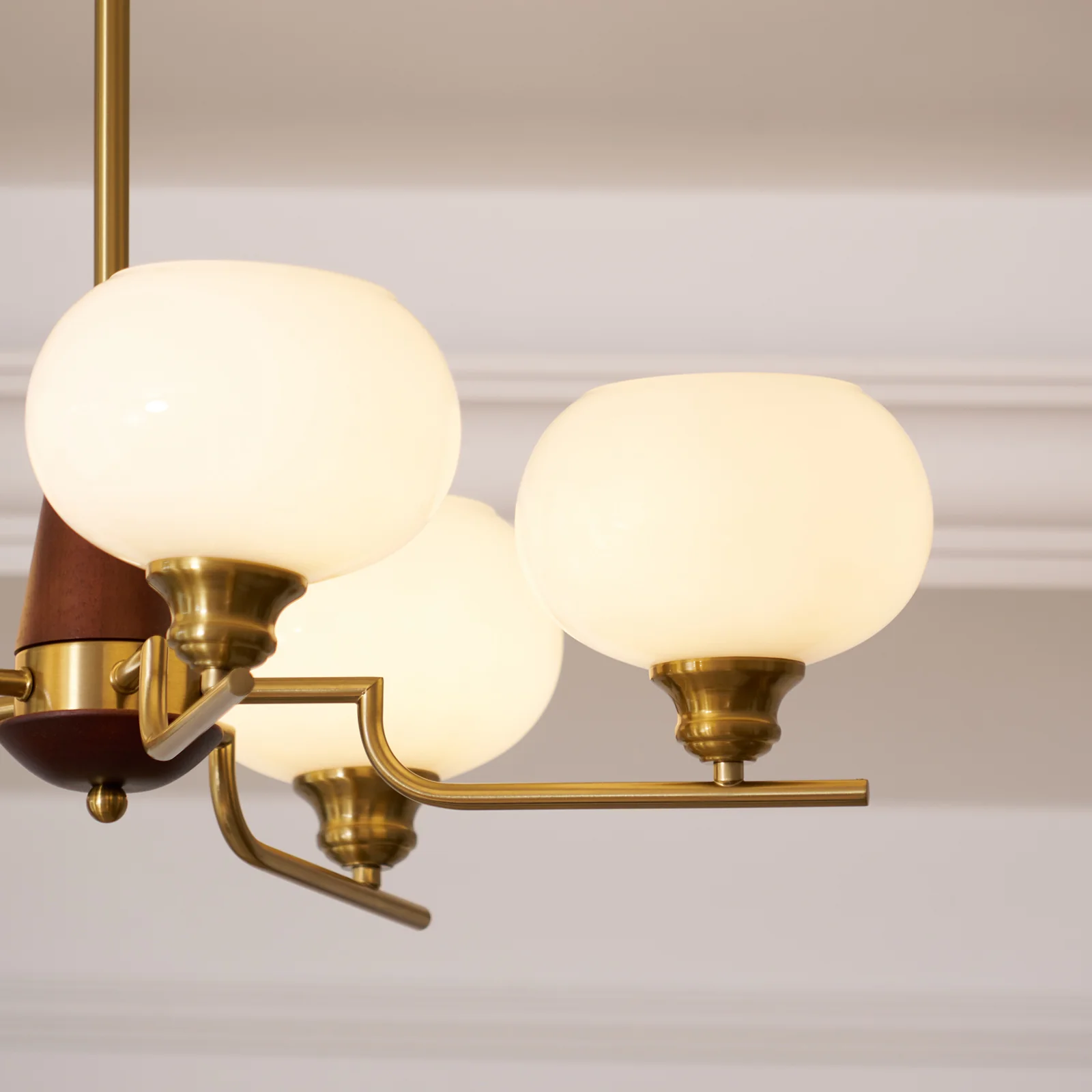 Celeste Sphere Walnut Chandelier - Image 32