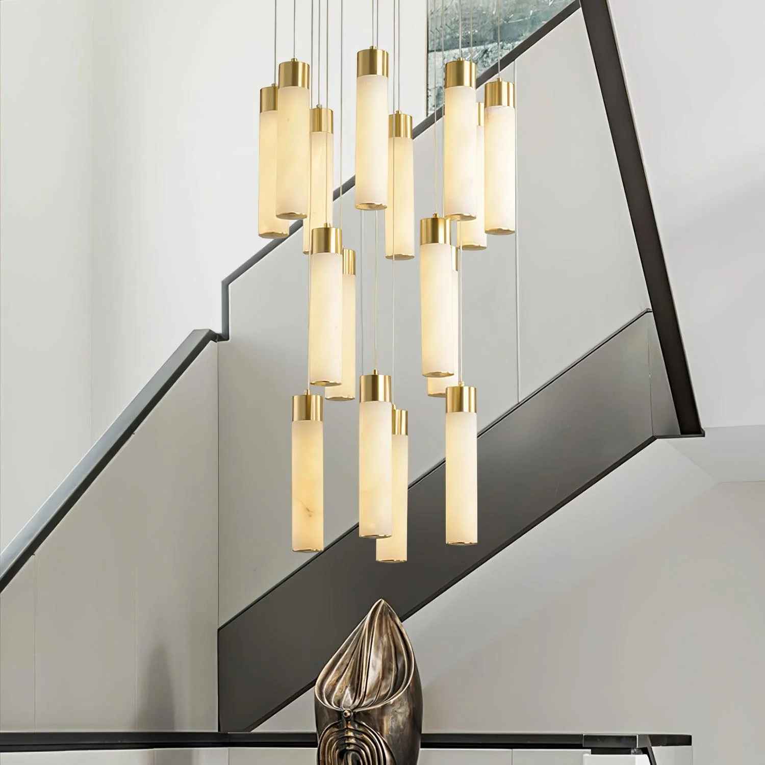 Celestial Alabaster Cascade Chandelier - Image 2