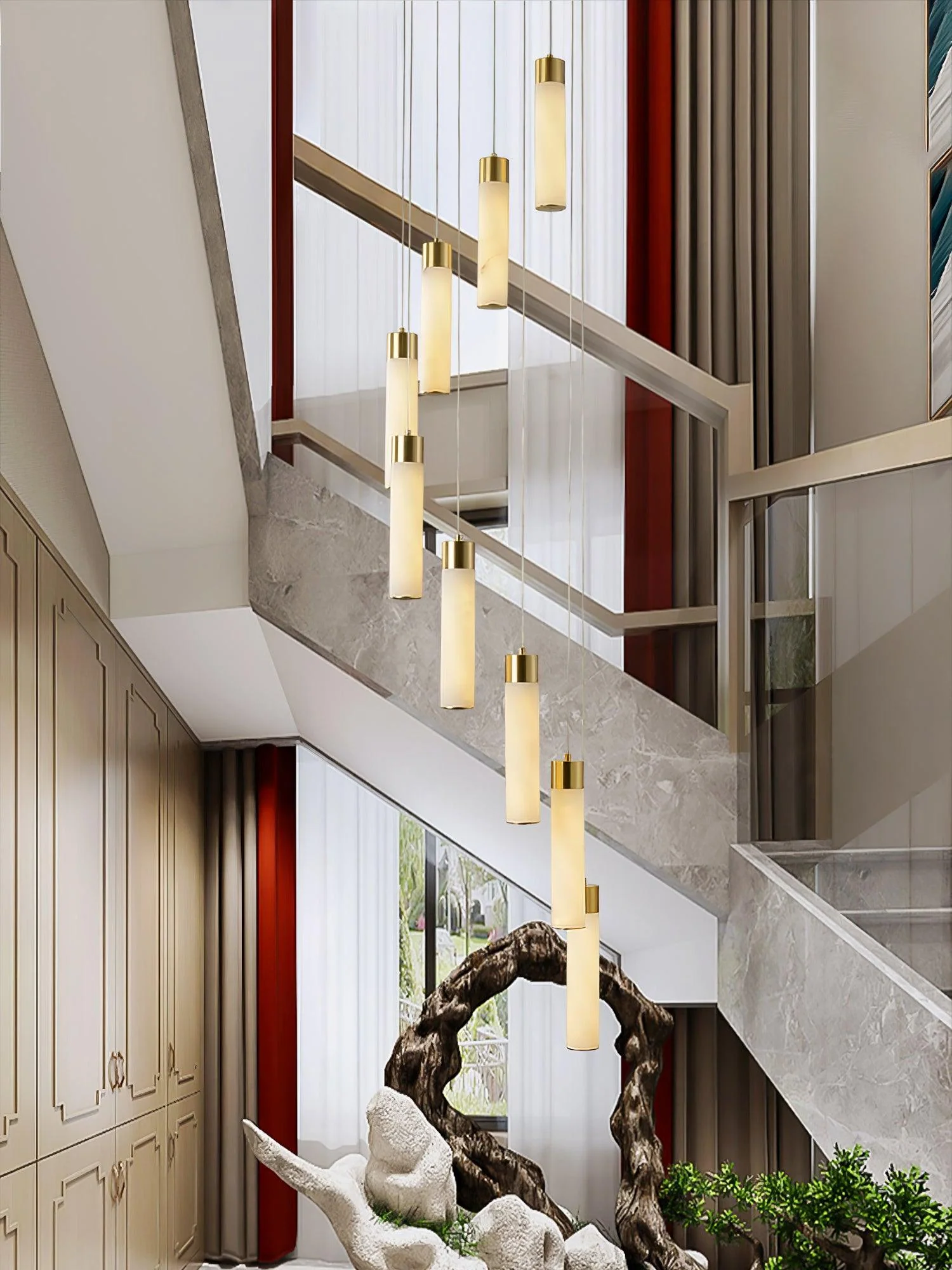 Celestial Alabaster Cascade Chandelier - Image 37