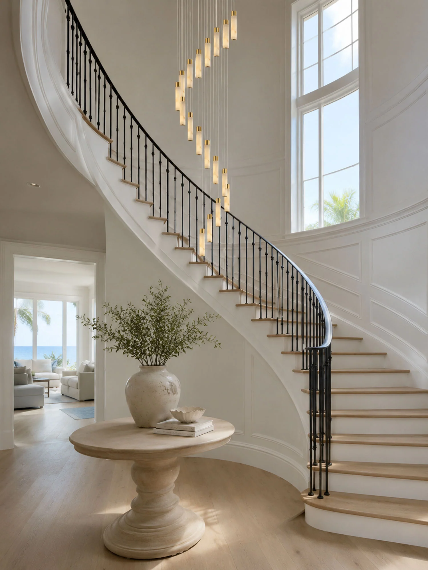 Celestial Alabaster Cascade Chandelier - Image 4