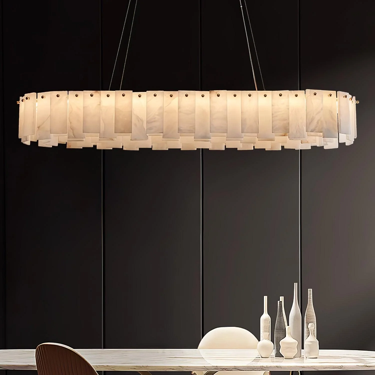 Celestial Alabaster Round Chandelier - Image 20
