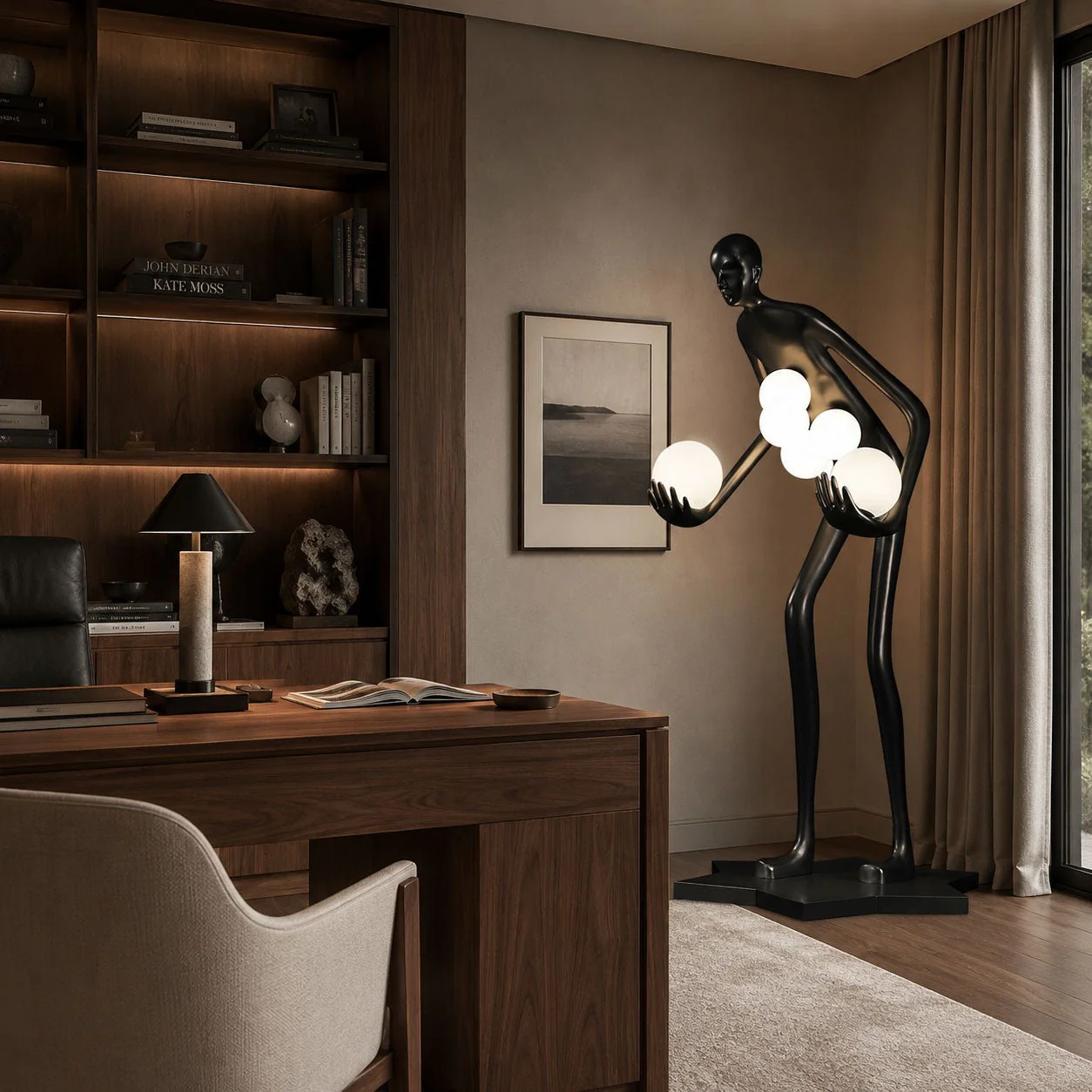 Celestial Guardian Sculpture Floor Lamp - Image 3