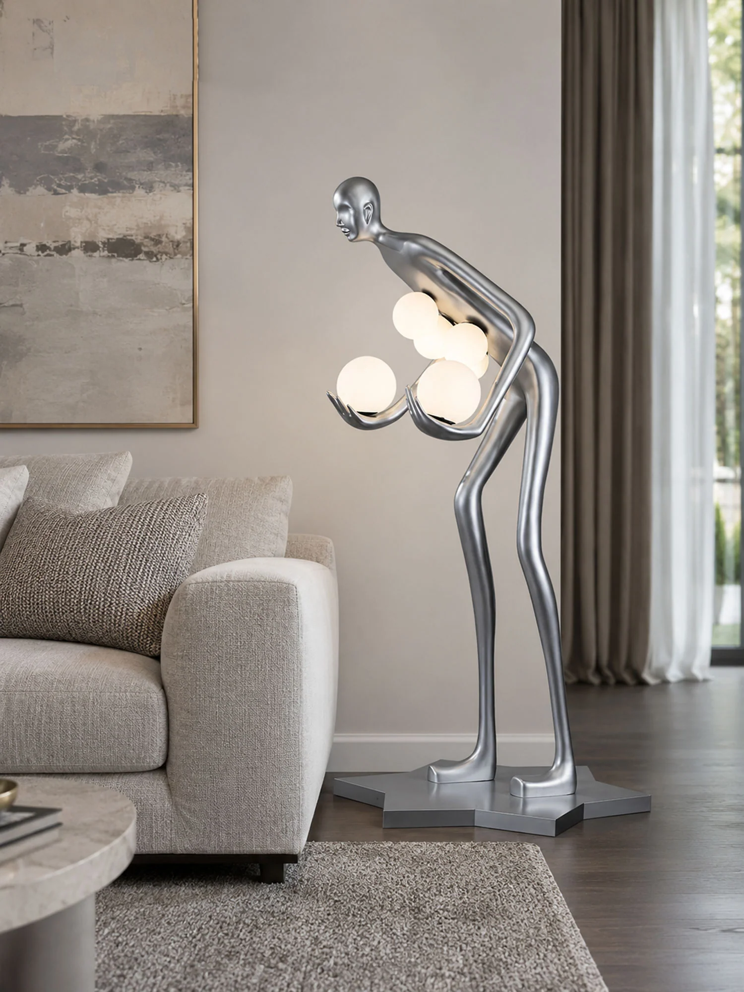 Celestial Guardian Sculpture Floor Lamp - Image 6