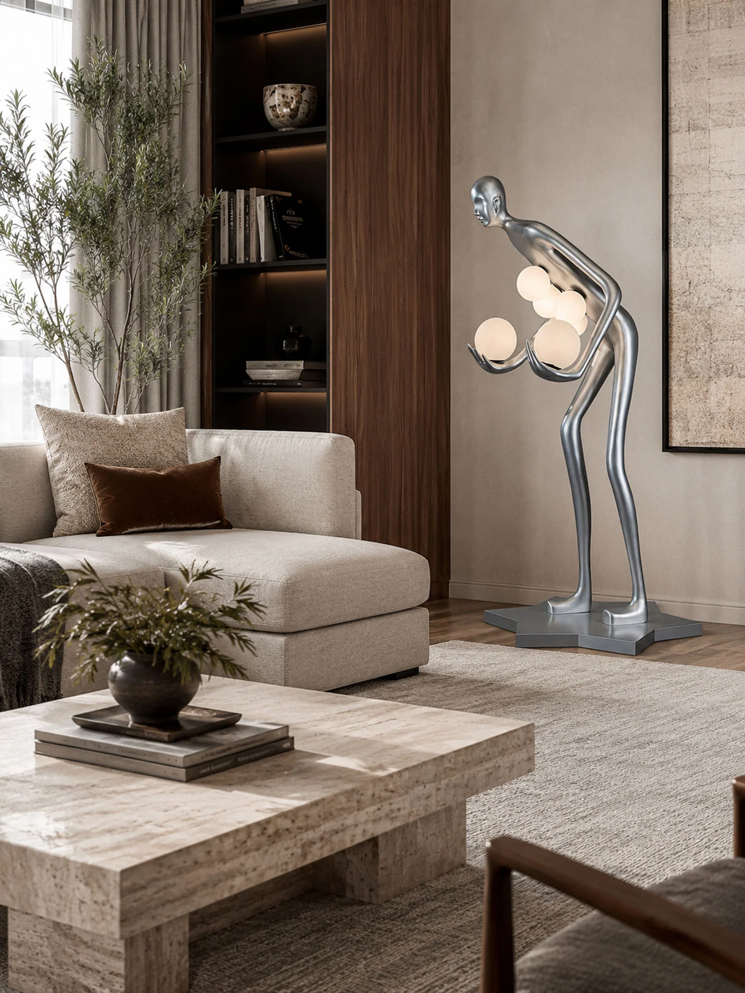 Celestial Guardian Sculpture Floor Lamp - Image 7