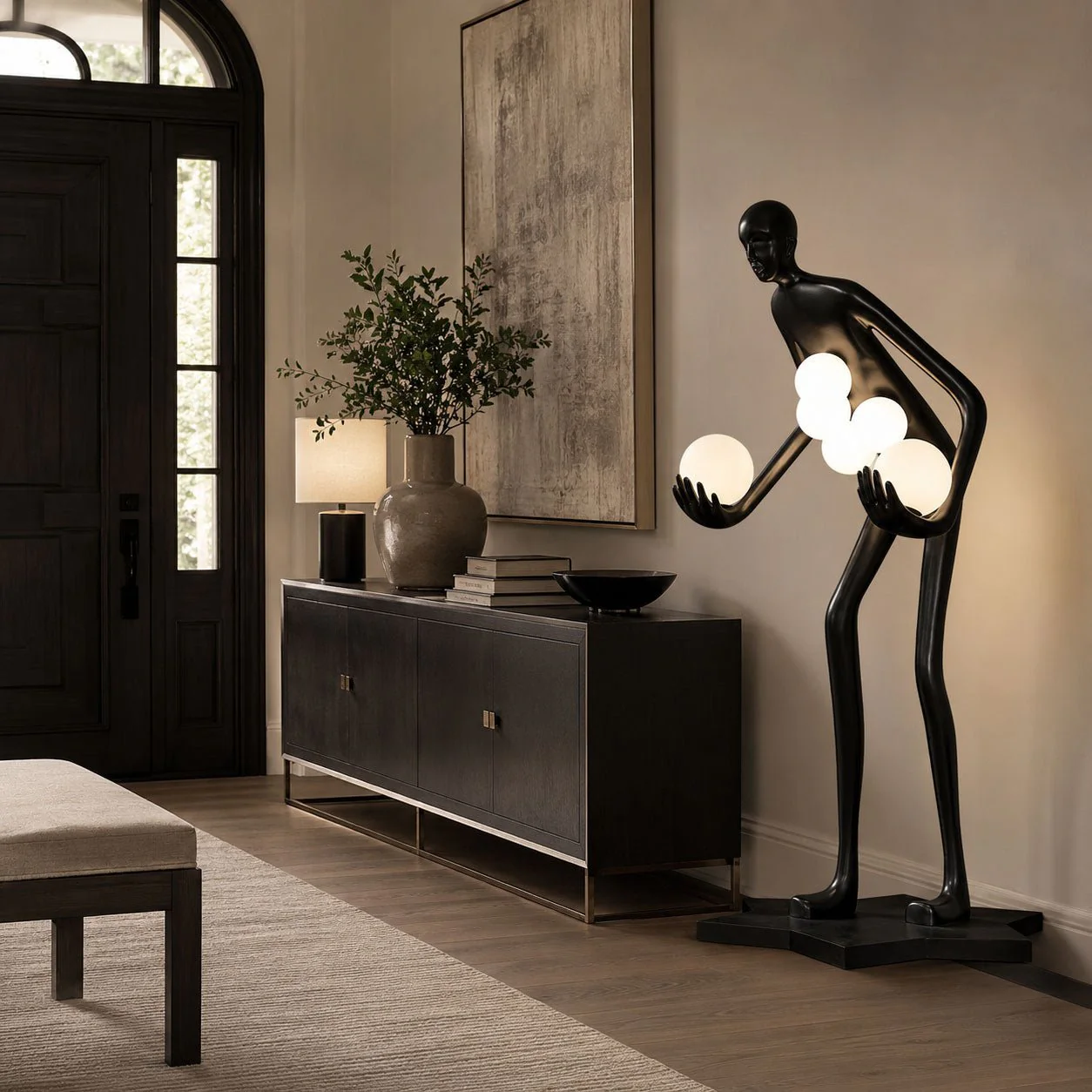 Celestial Guardian Sculpture Floor Lamp - Image 8