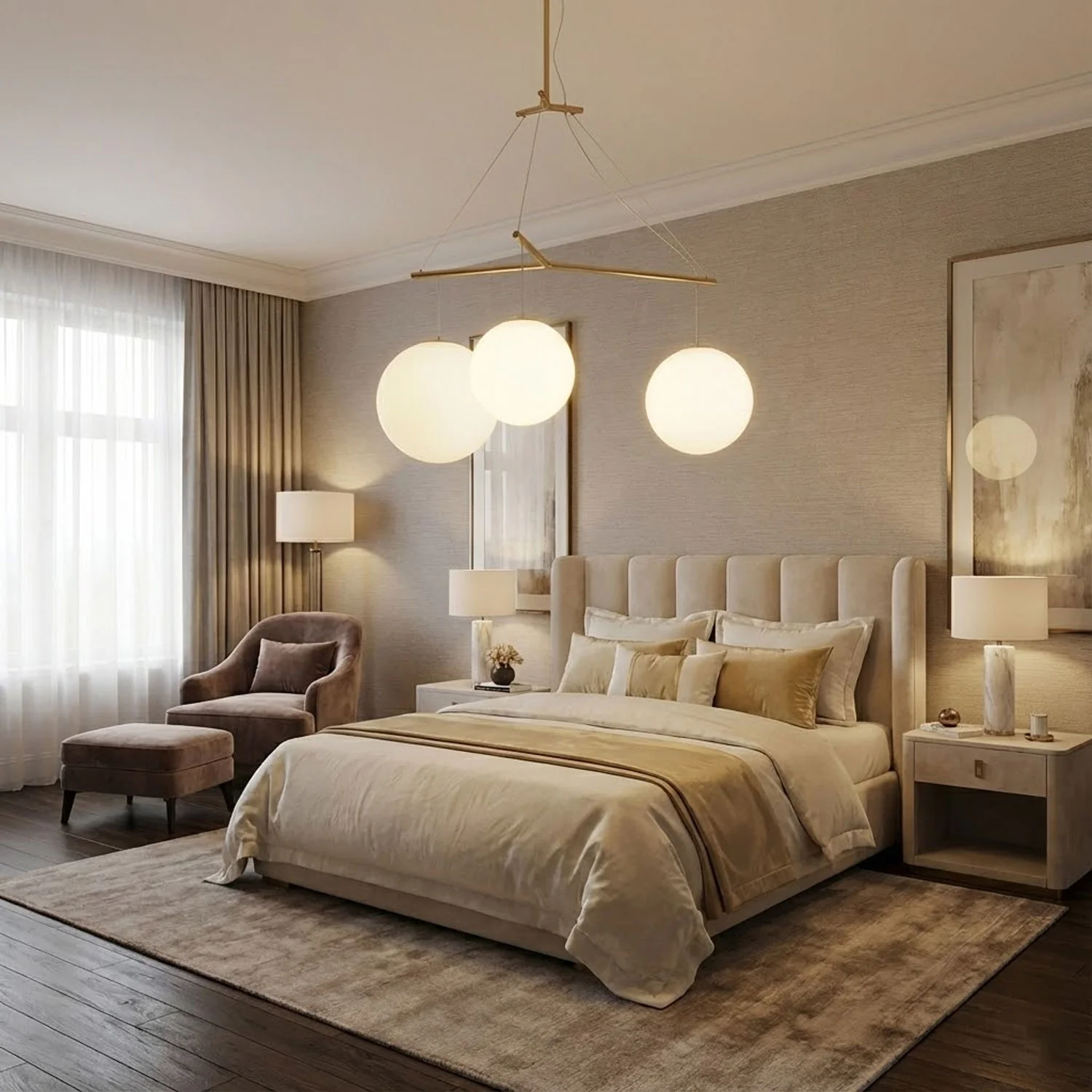 Celestial Orb Trio Pendant Lamp - Image 4