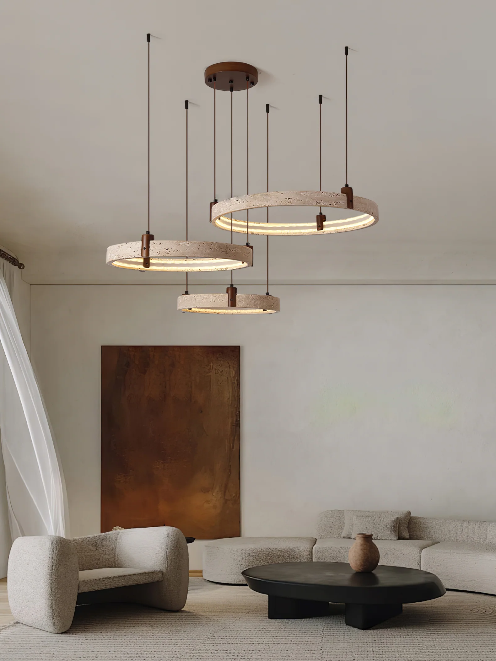 Celestial Orbit Travertine Chandelier - Image 12