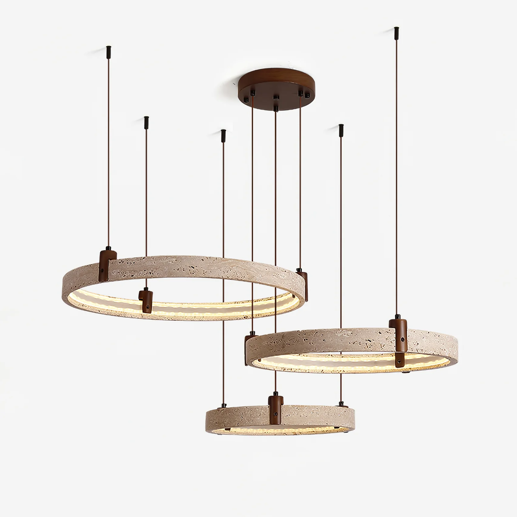 Celestial Orbit Travertine Chandelier - Image 17