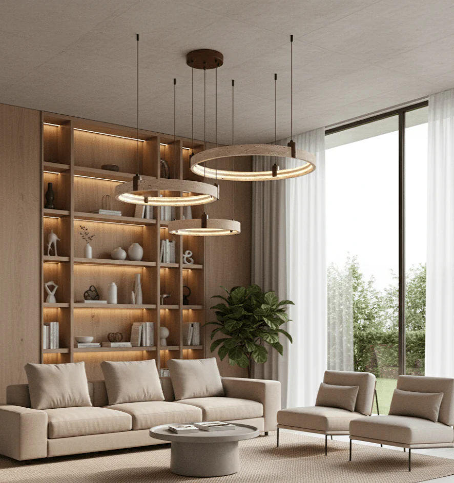 Celestial Orbit Travertine Chandelier - Image 2