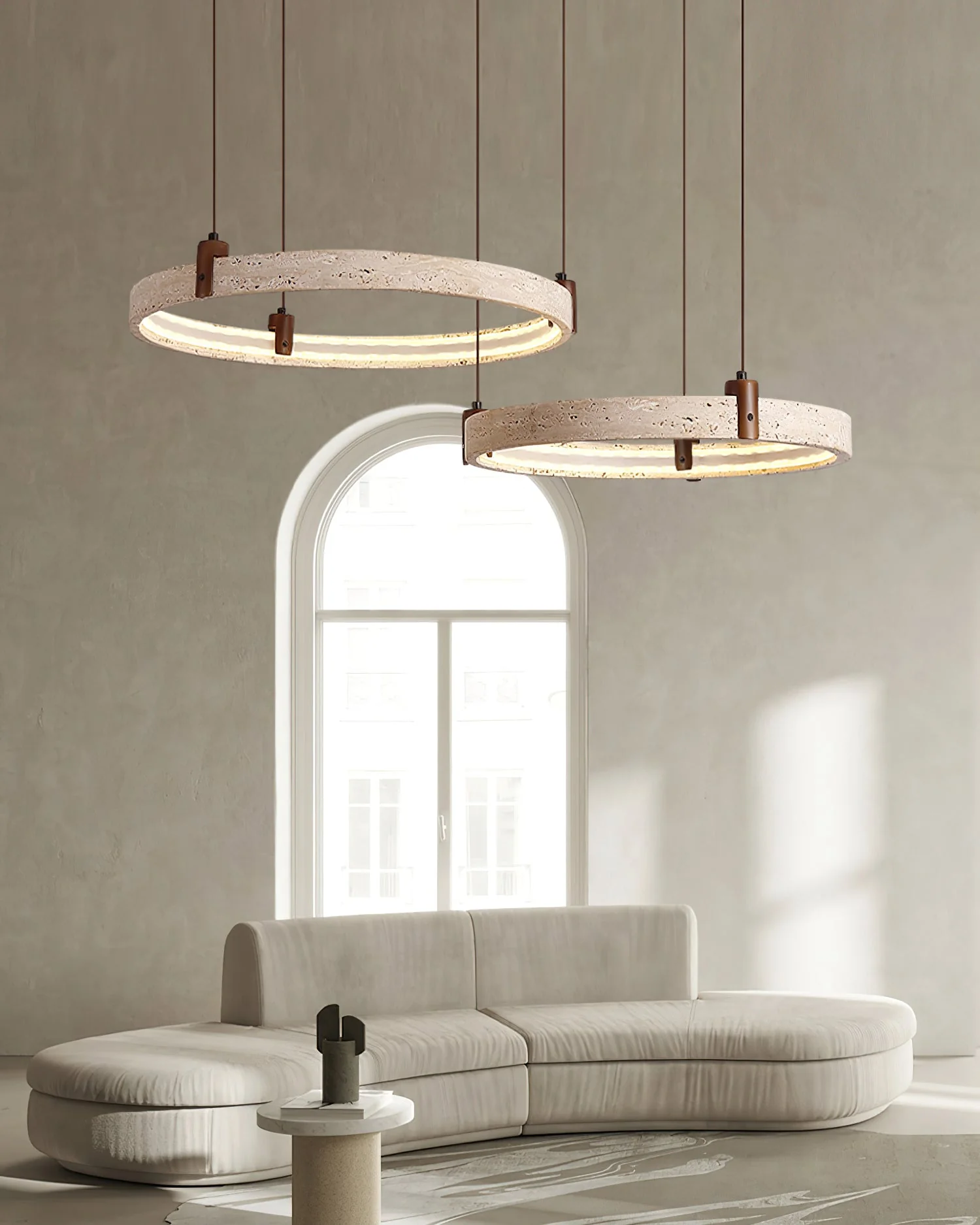 Celestial Orbit Travertine Chandelier - Image 38