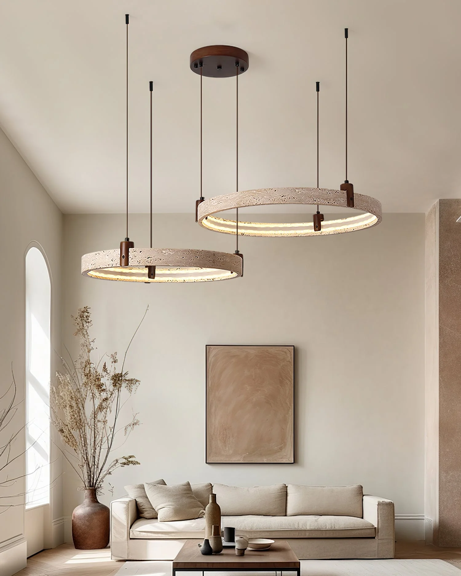 Celestial Orbit Travertine Chandelier - Image 39