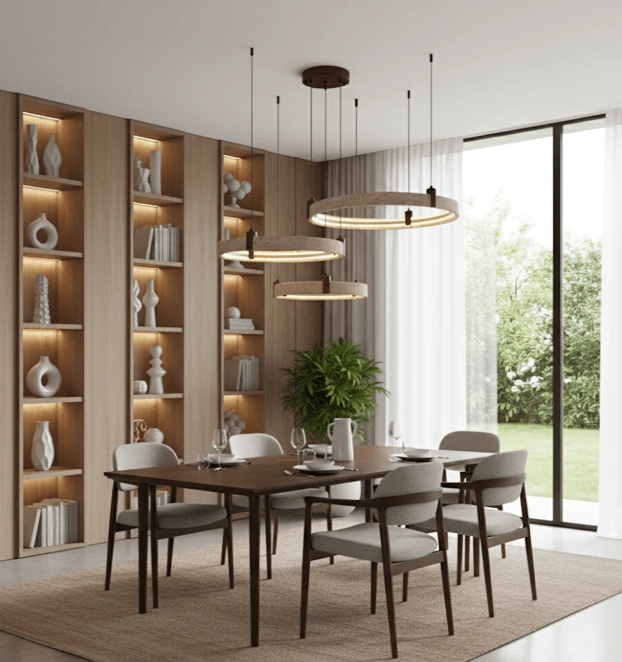 Celestial Orbit Travertine Chandelier - Image 4