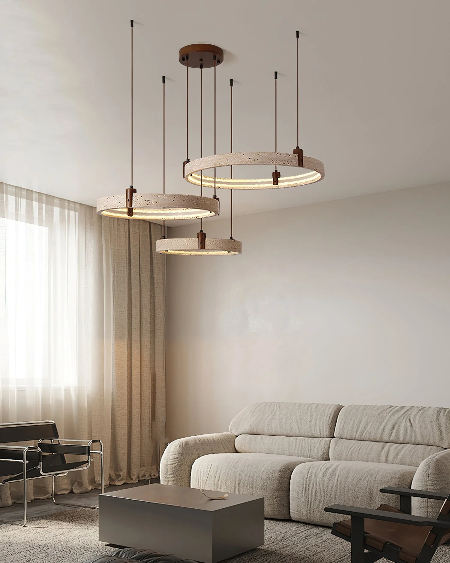 Celestial Orbit Travertine Chandelier - Image 44