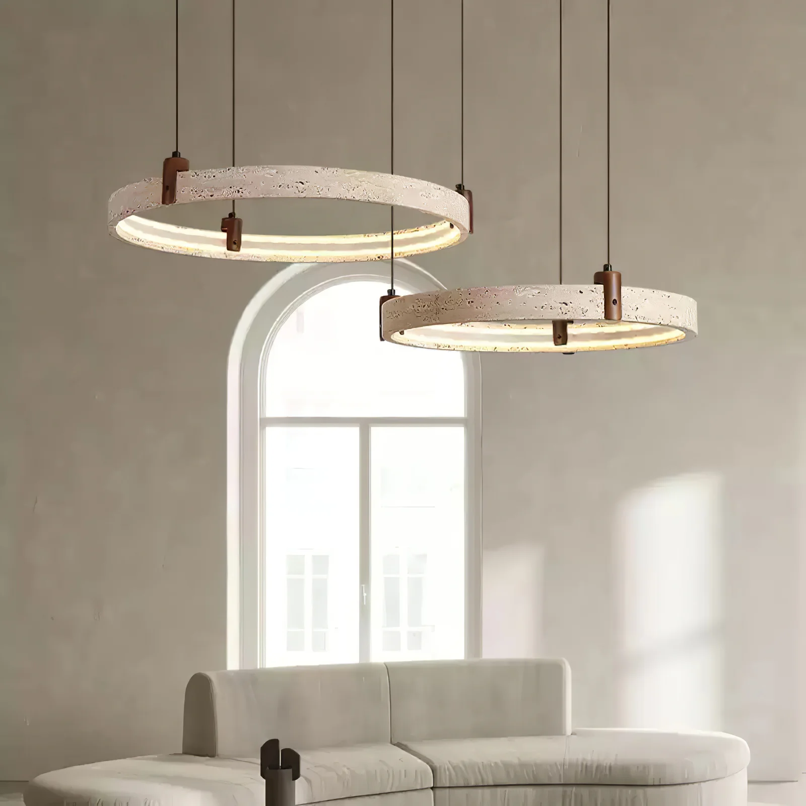 Celestial Orbit Travertine Chandelier - Image 9