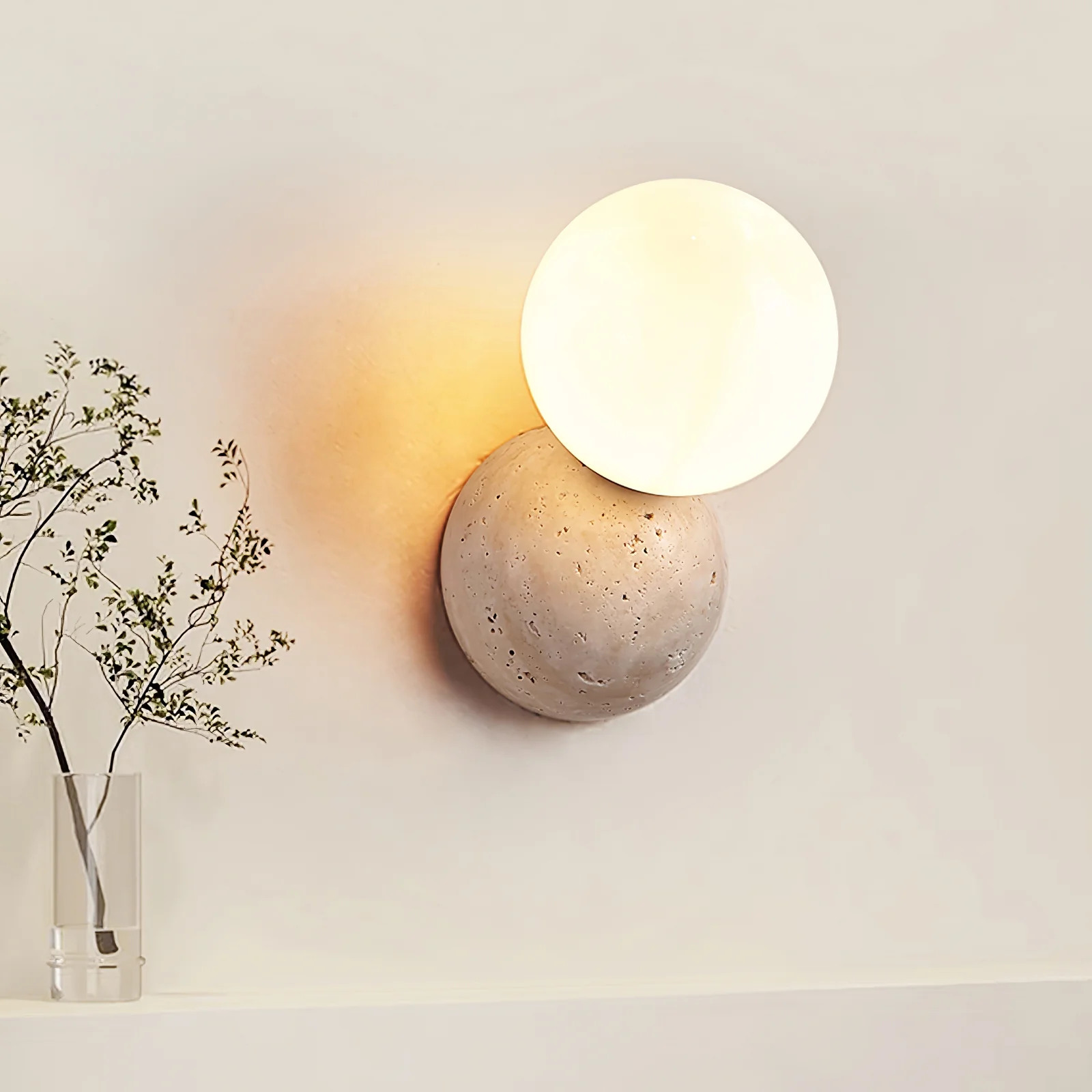 Celestial Travertine Wall Sconce - Image 2
