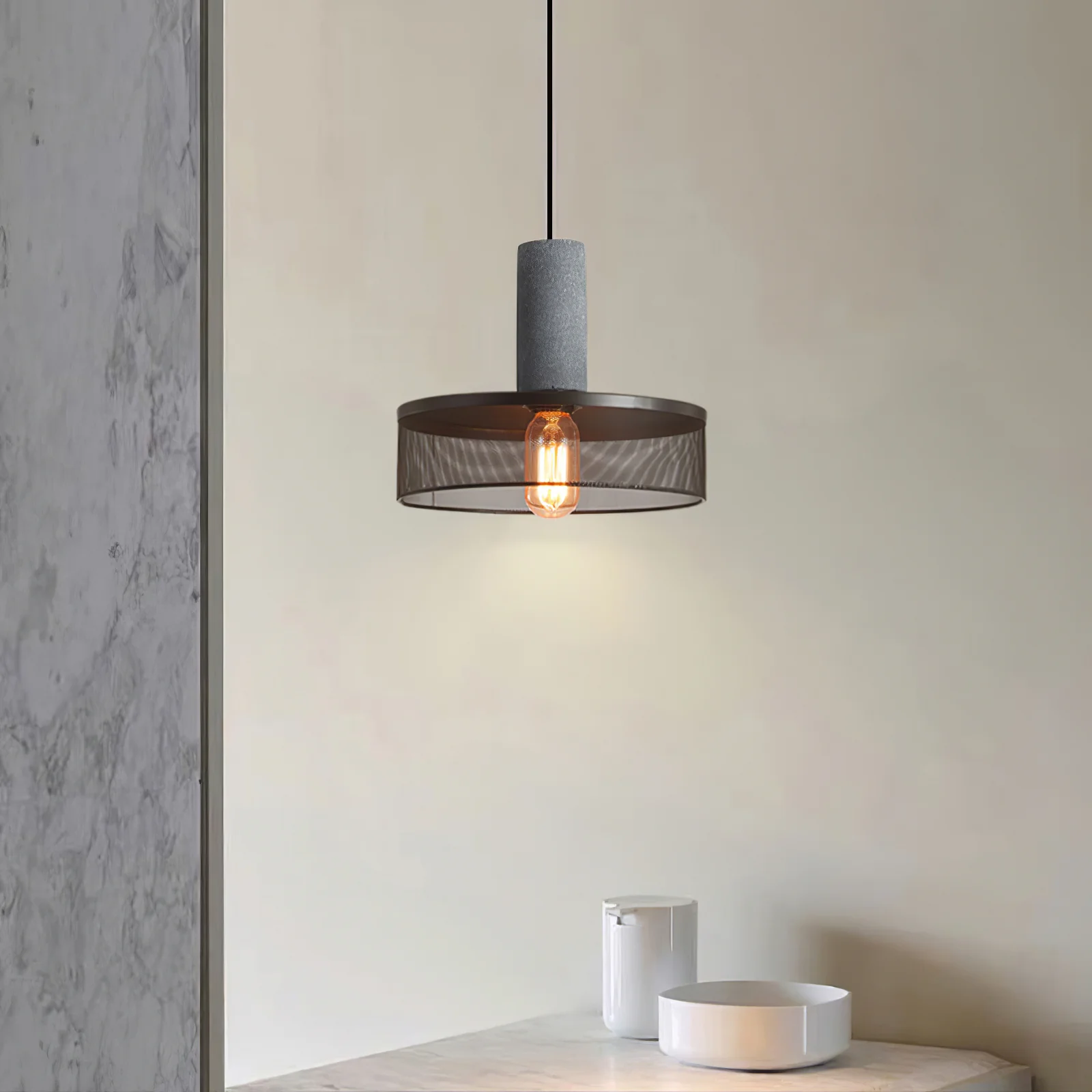 Cement Mesh Pendant Light - Image 21
