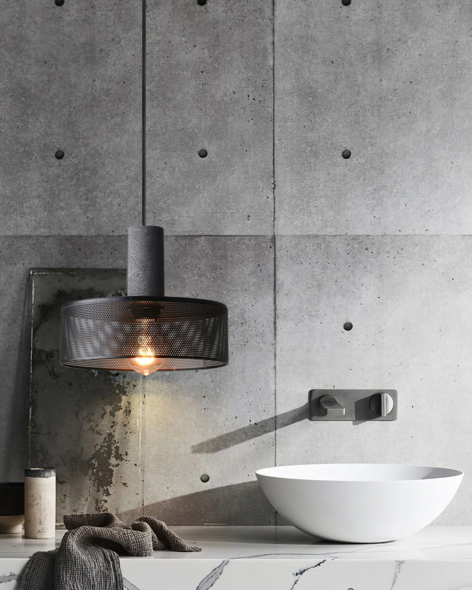 Cement Mesh Pendant Light - Image 30
