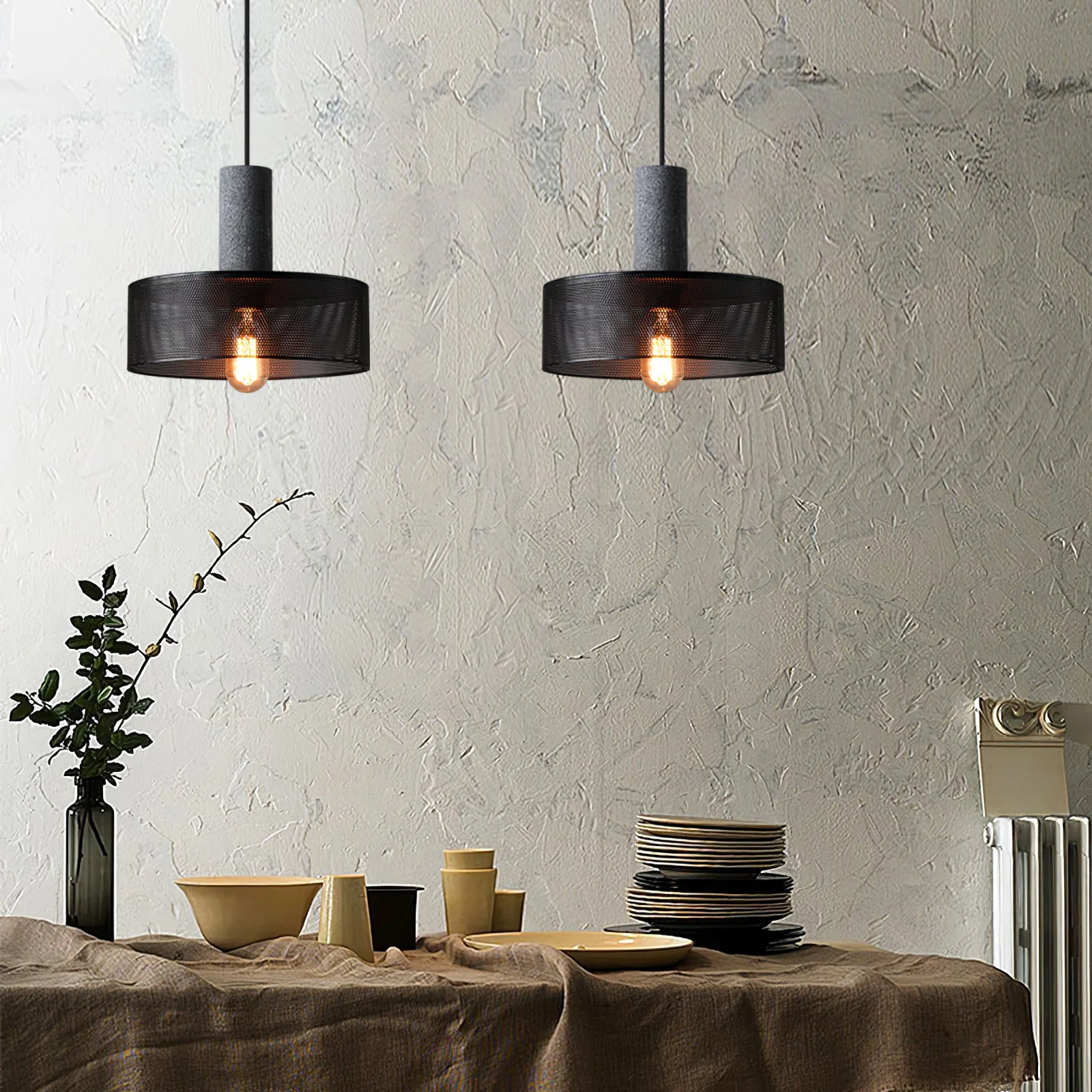 Cement Mesh Pendant Light - Image 37