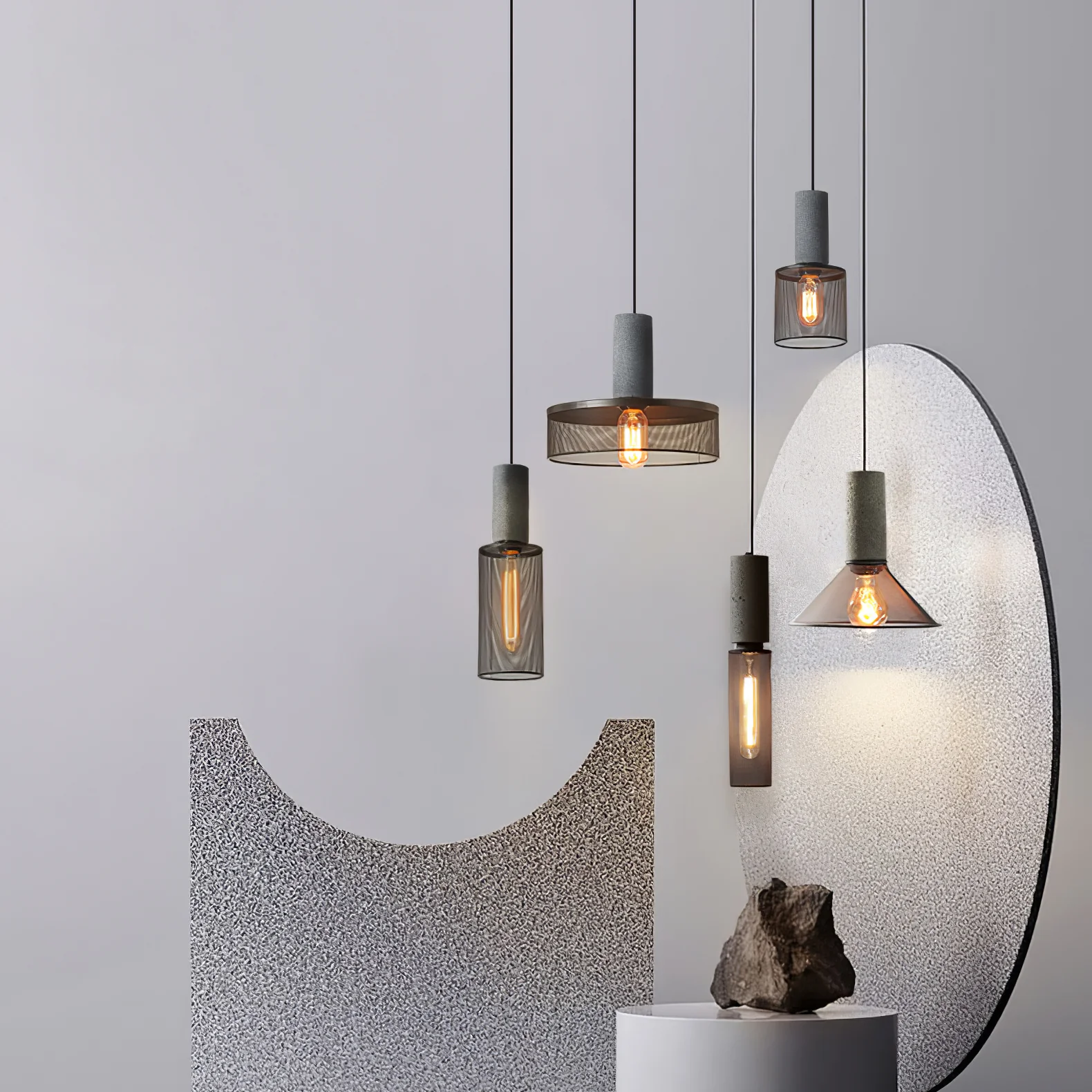 Cement Mesh Pendant Light - Image 38