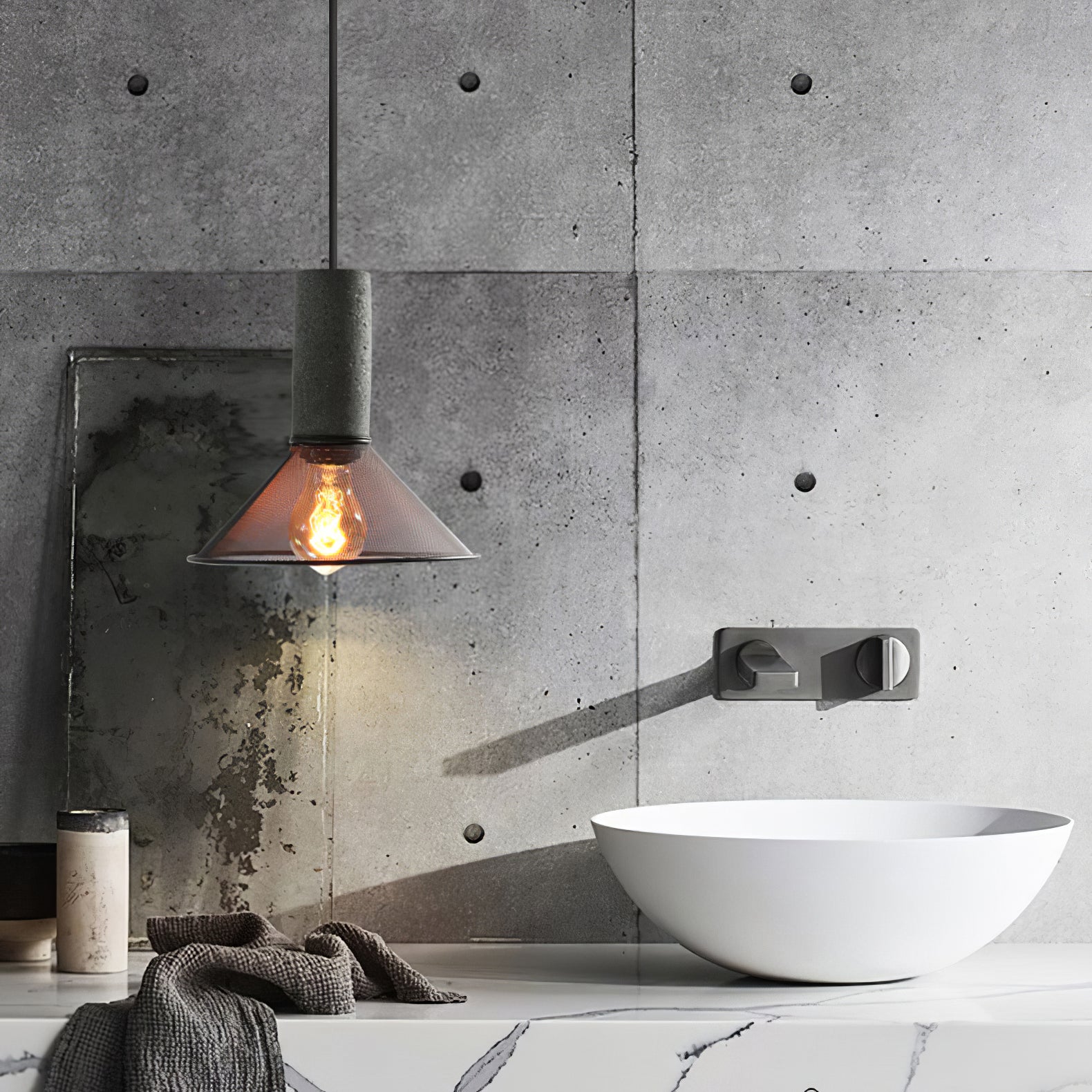 Cement Mesh Pendant Light - Image 48