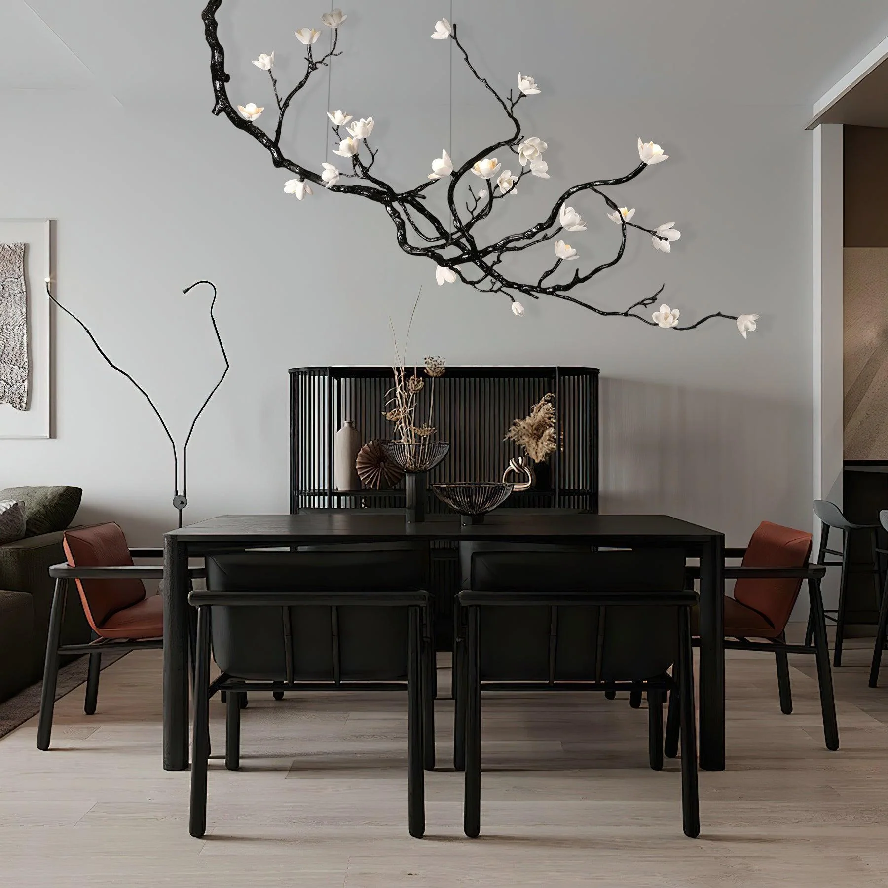 Ceramic Flower Chandelier - Image 4