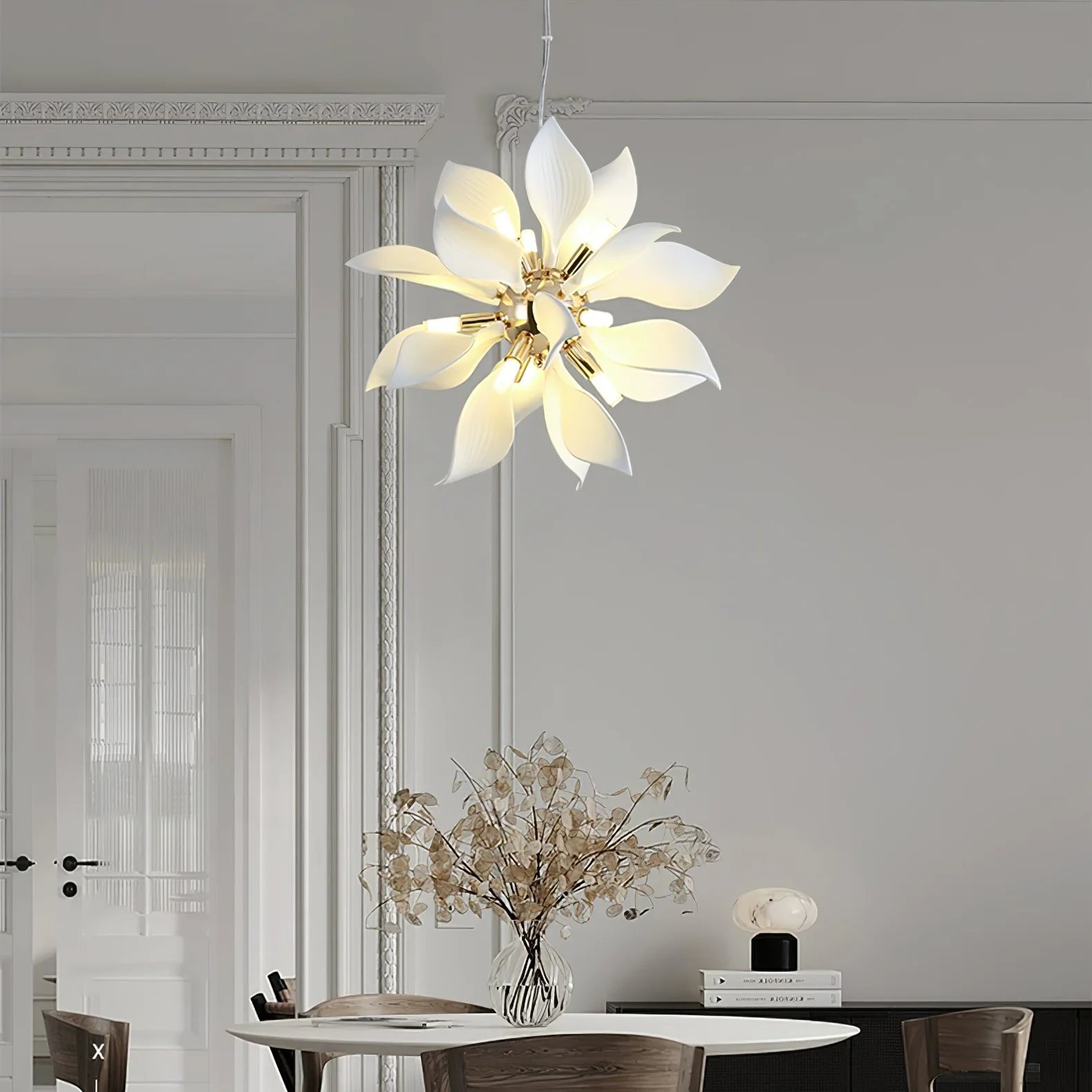 Ceramic Petals Blooming Chandelier - Image 3