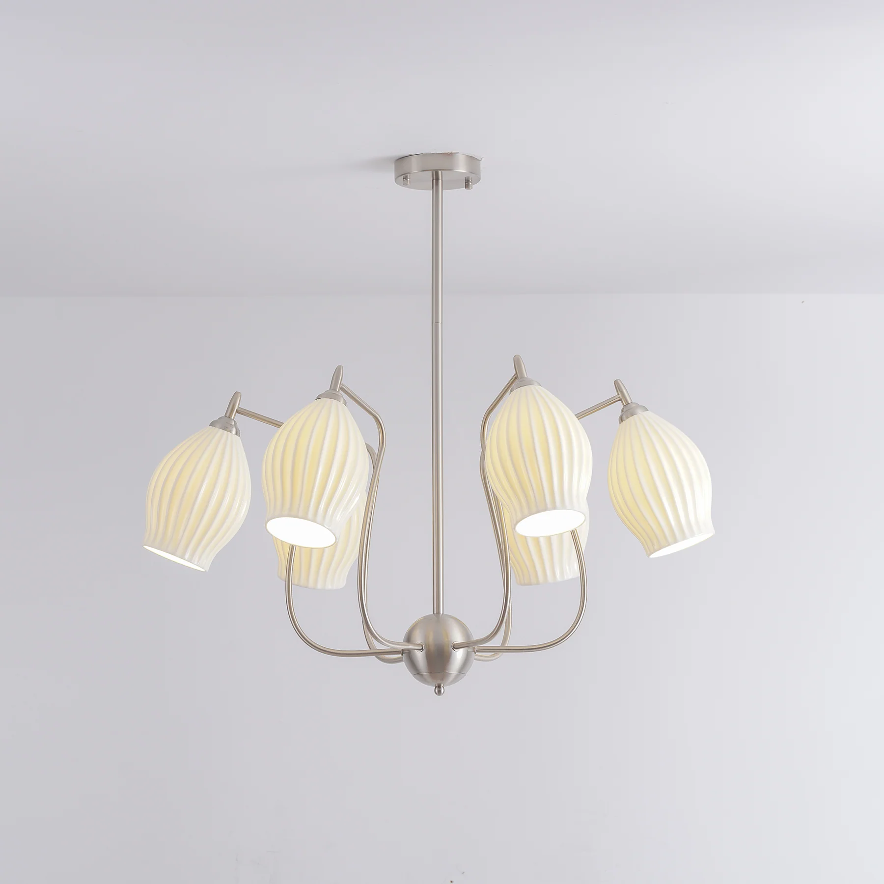 Ceramic Ribbed Chandelier - Image 20