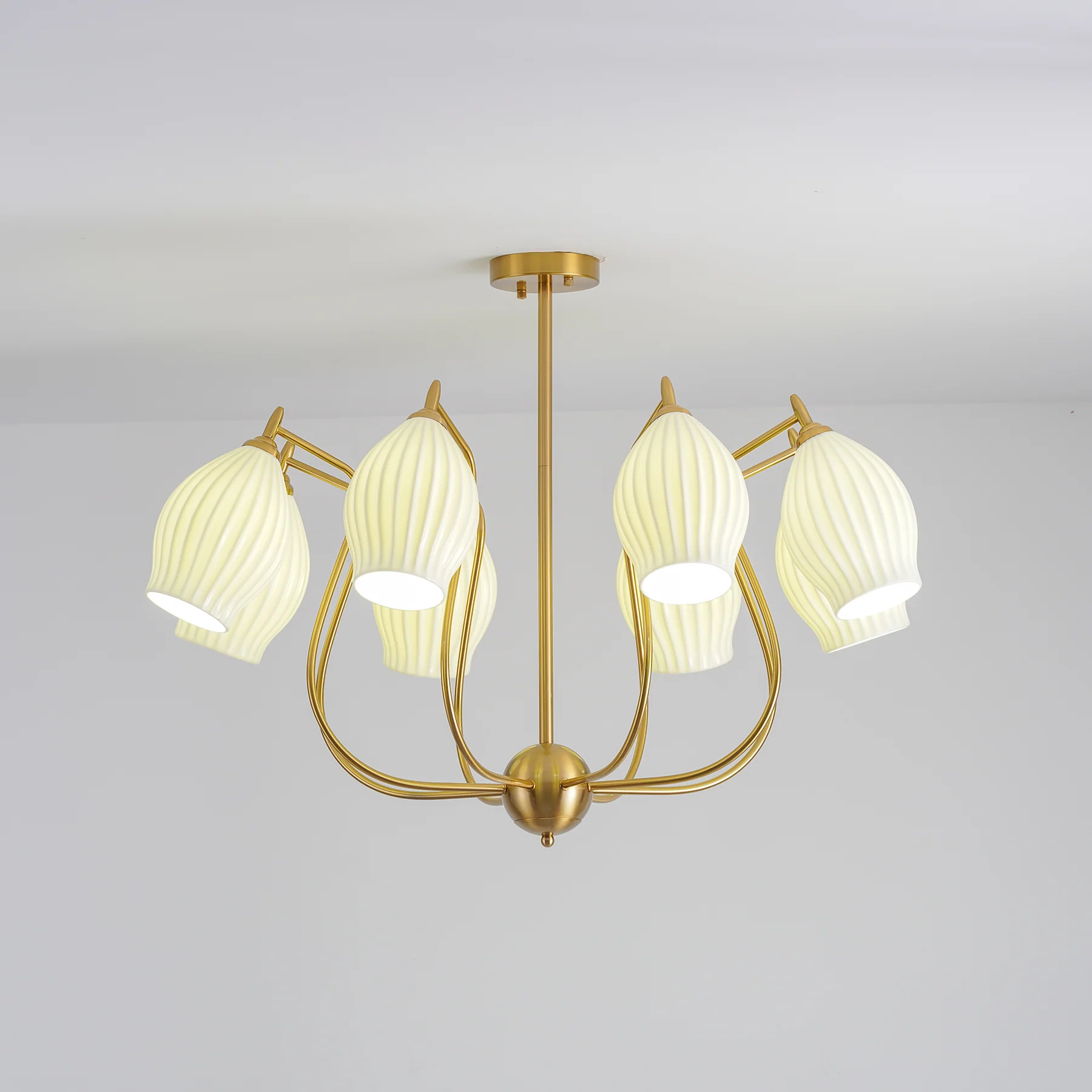 Ceramic Ribbed Chandelier - Image 40