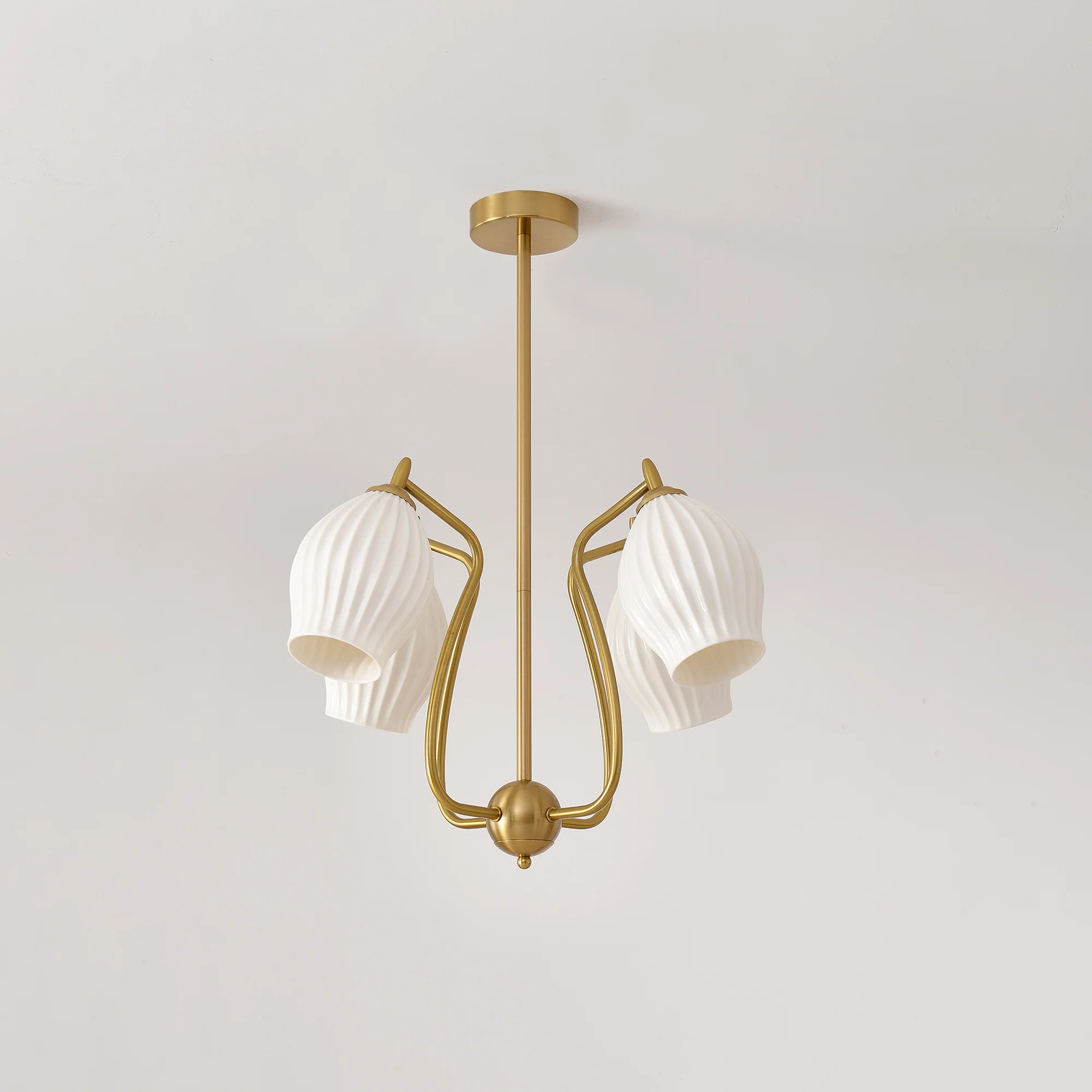 Ceramic Ribbed Chandelier - Image 45
