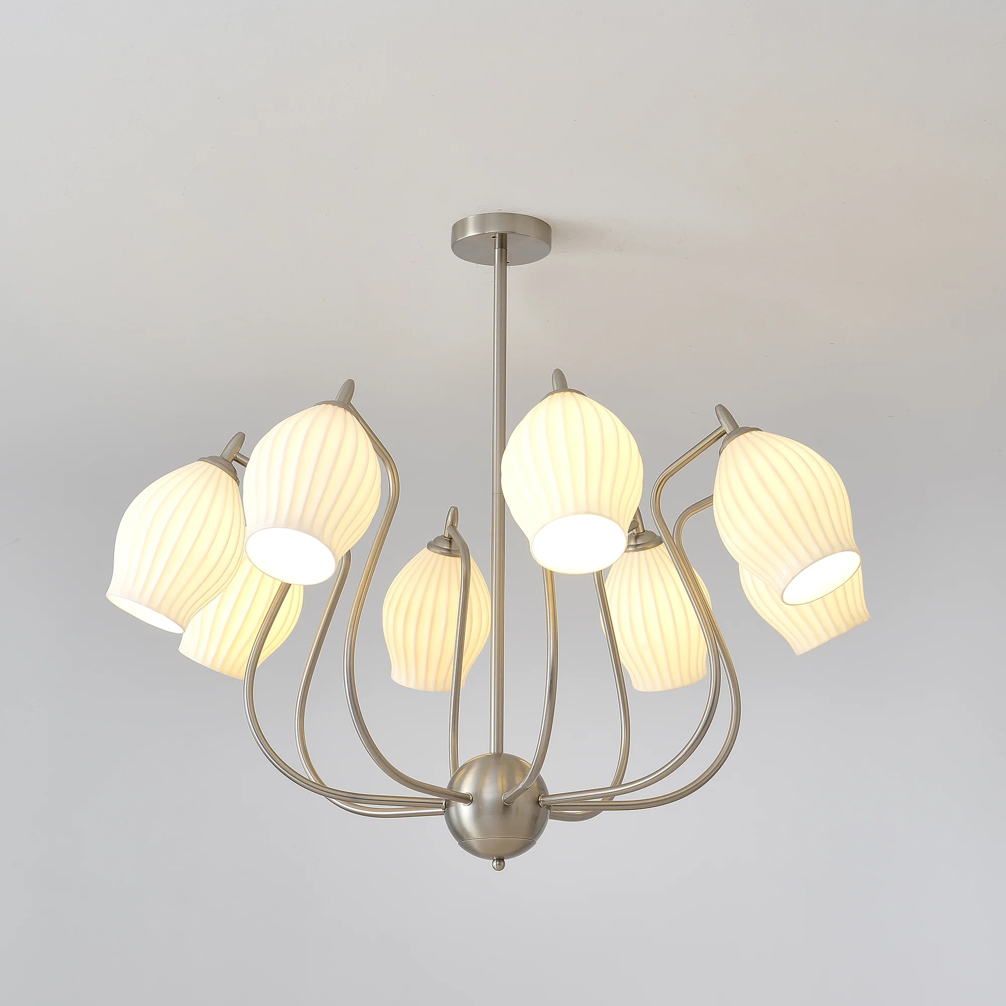 Ceramic Ribbed Chandelier - Image 47