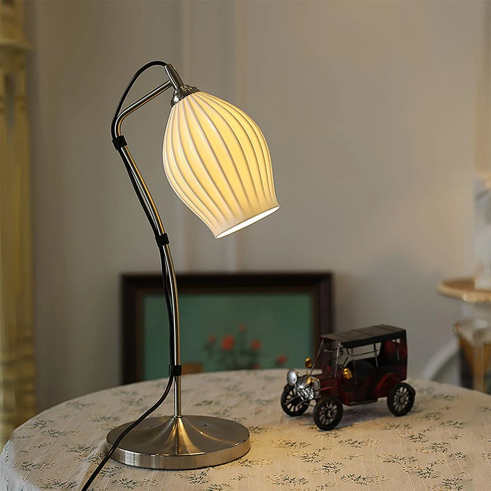 Ceramic Ribbed Table Lamp - Image 18