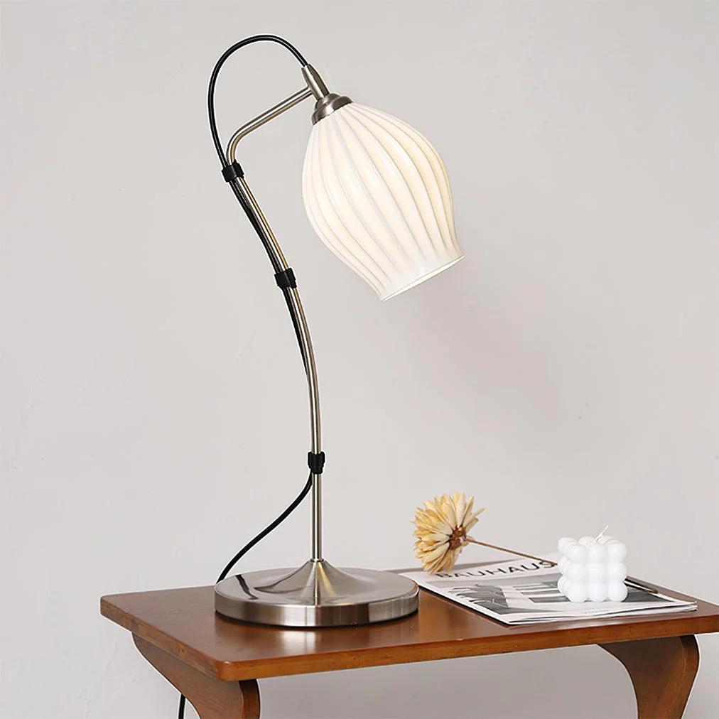 Ceramic Ribbed Table Lamp - Image 5